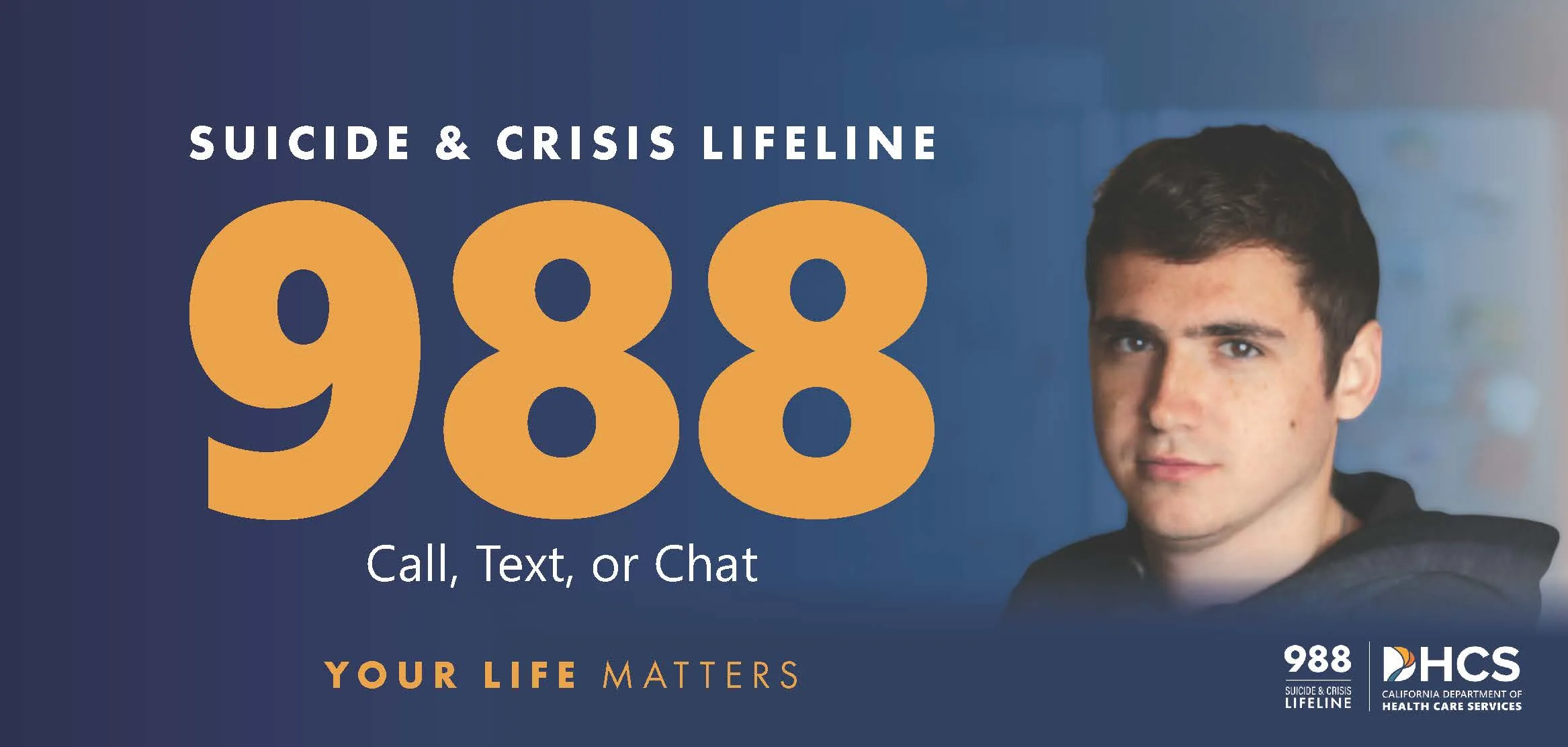 988 your life matters campaign image of teen boy